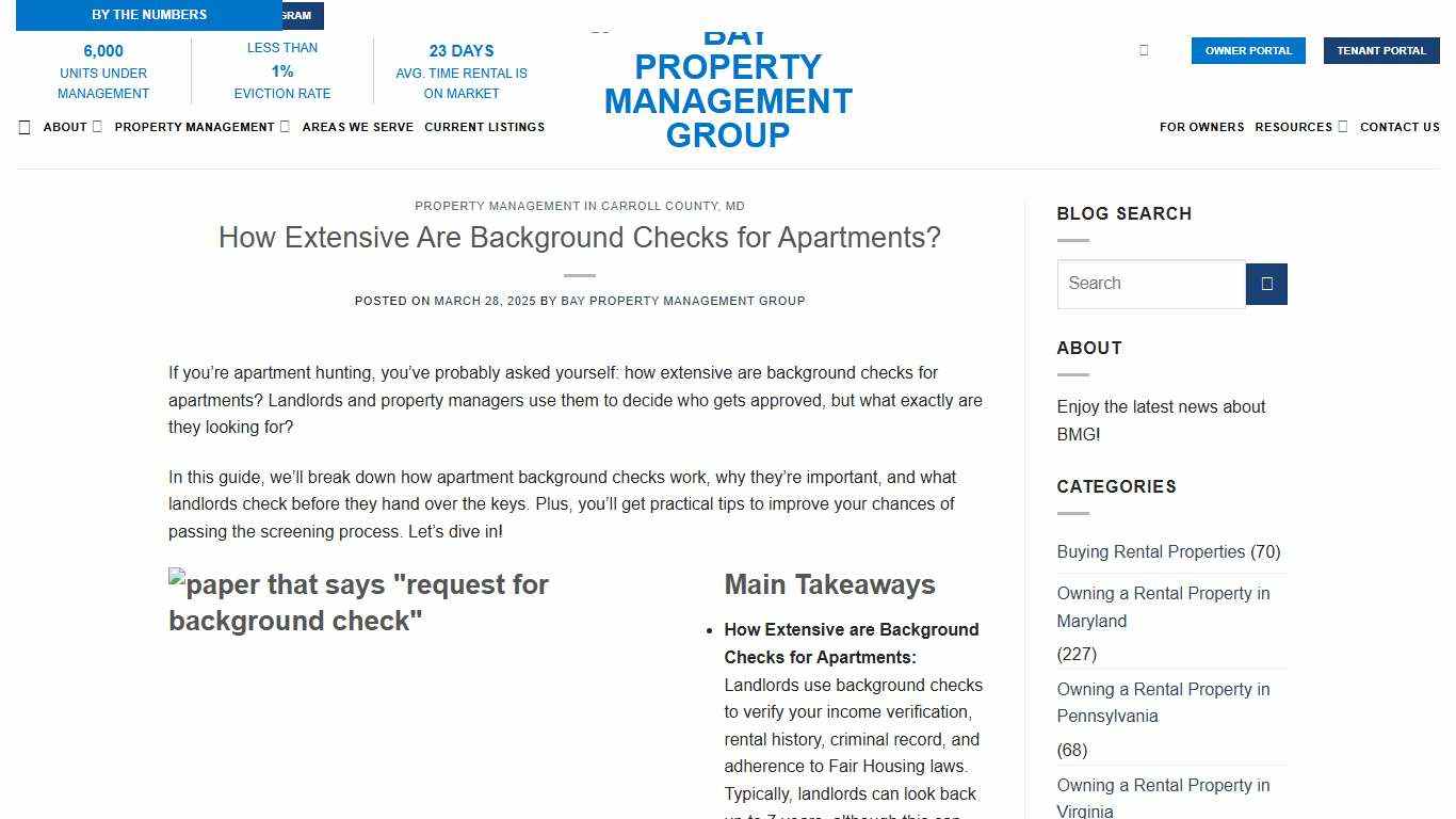 How Extensive are Background Checks for Apartments? - Bay Property Management Group